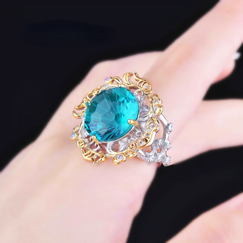 Goldkingdom Fashion Perhiasan Aksesoris Ready Stock Berlian Ungu Baru Warna-Warni Harta Karun Jas Kembang Api Terang Potong Pallai Ba Liontin Cincin Zirkon Anting Gelang Perempuan.