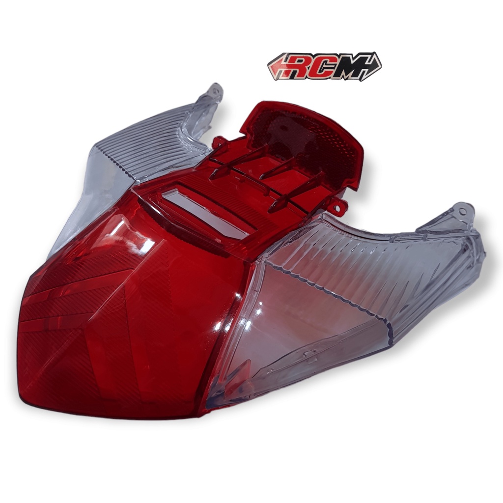 MIKA KACA LENSA STOP LAMP N SEN SEIN RITING RETING BELAKANG HONDA REVO FI F1 INJEKSI INJECTION FIT X FI MERAH PUTIH RED WHITE K03 BEST QUALITY BAHAN TEBAL JAMINAN KUALITAS