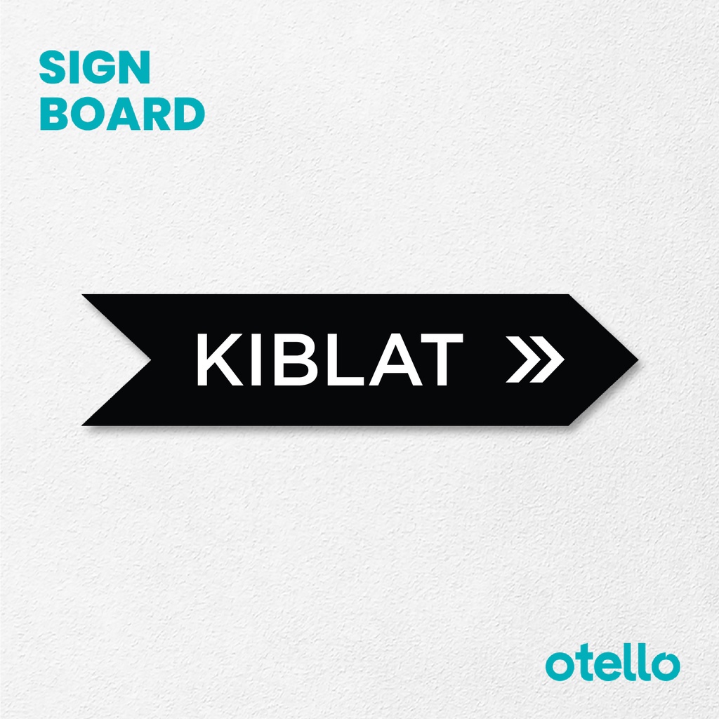 Sign Arah Kiblat Acrylic Petunjuk Sholat Panah Papan Signage Board Akrilik Print Label Aklirik Sticker Muslim Sticker Print Mushola