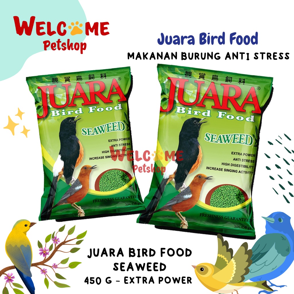 JAPFA Juara Bird Food Seaweed Pakan Makanan Burung Murai Anis Kenari