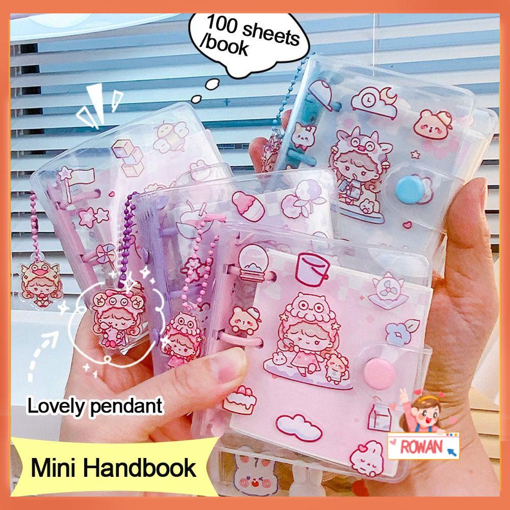 R-flower Notebook Alat Tulis Mini Halaman Dalam Dengan Liontin Hand Akun Diary Loose Leaf Journal Book