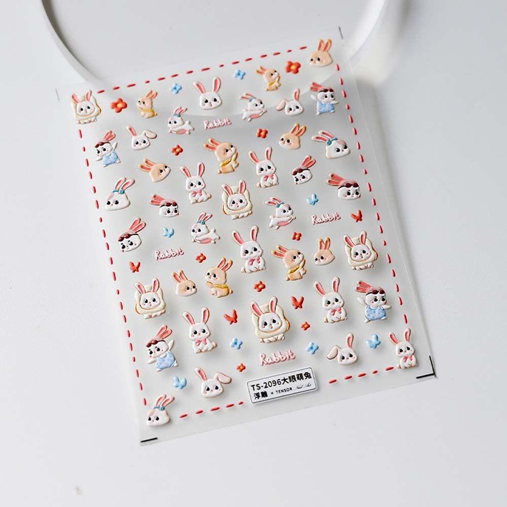 Mxbeauty Kartun Stiker Kuku Wanita Pink Love Hati Hewan Rasi Bintang Beruang Hiasan Kuku