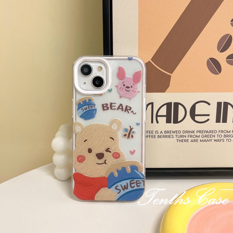 Samsung A14 A04 A04s A13 A23 A33 A53 A73 A03 A03s A22 A52 A32 A12 A50 A50s A30s A51 A11 A31 A70 3in1 Piggy Bear Alien Casing Handphone Soft Cover