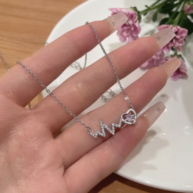 Fashion Berlian Perak Kalung Aixin Kalung Rantai Gadis Perhiasan Aksesoris