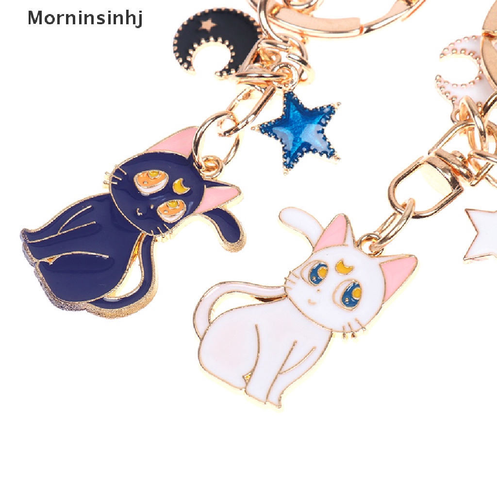 Mornin Star Moon Cat Keychain Gantungan Kunci Kartun Liontin Kunci Gesper Tas Mobil Keyholder id