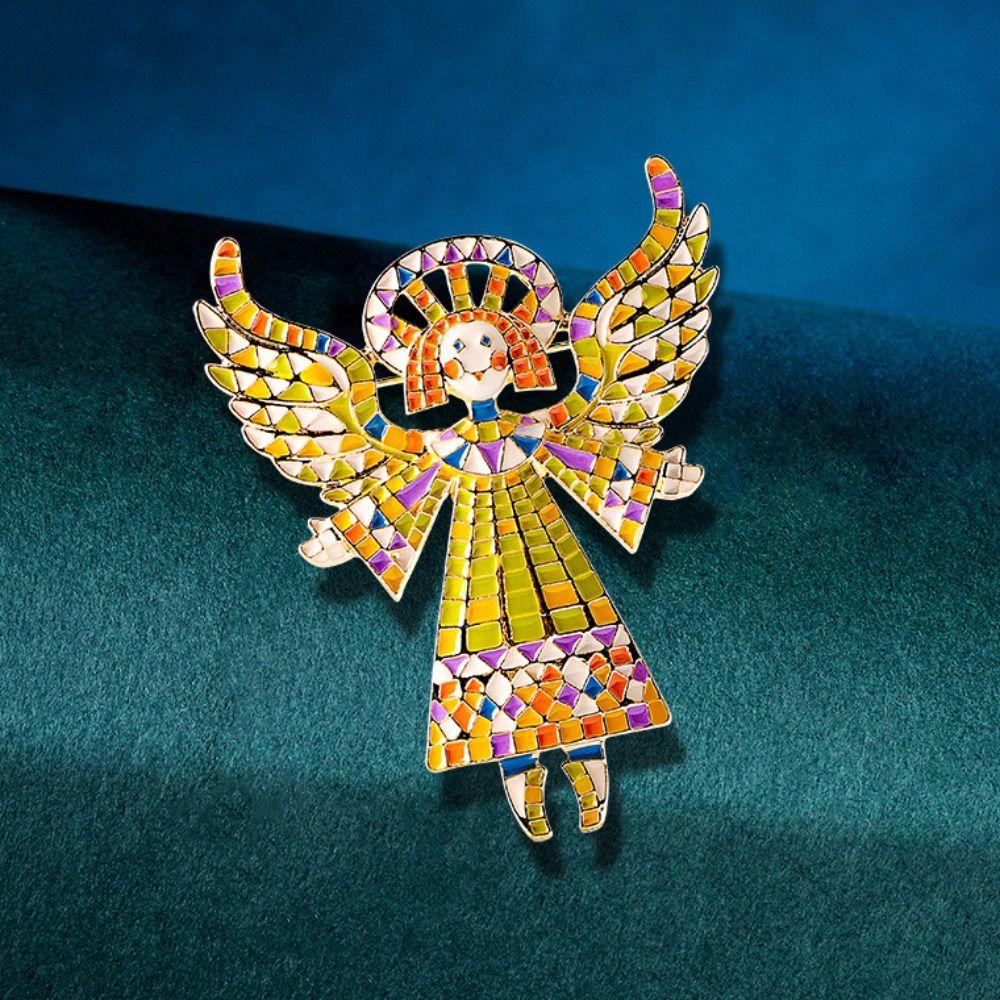 Mxbeauty Drip oil Pin Pesta Pesona Sayap Bros Enamel Mewah Perhiasan Untuk Wanita Aksesoris Jas
