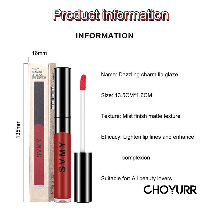 【COD】SVMY Lip Glaze Liquid Lipstick Velvet Moisturizing Waterproof Lipstick  Original Lip Cream Matte Lipstick Cair -CH