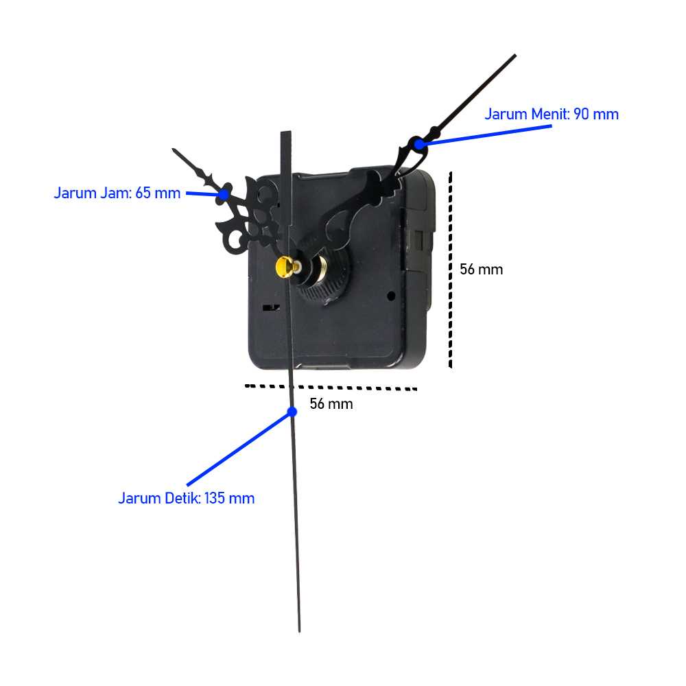 (BISA COD) FTIHSHP MCDFL Mesin Jam Dinding DIY Replacement Silent Quartz Flower Needle - MC5168