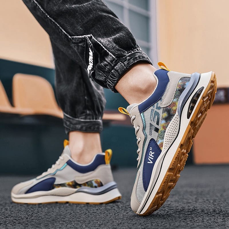 &quot;FREE BOX&quot;LV0228 Sepatu Sneakers Sport Pria  Motif VIR