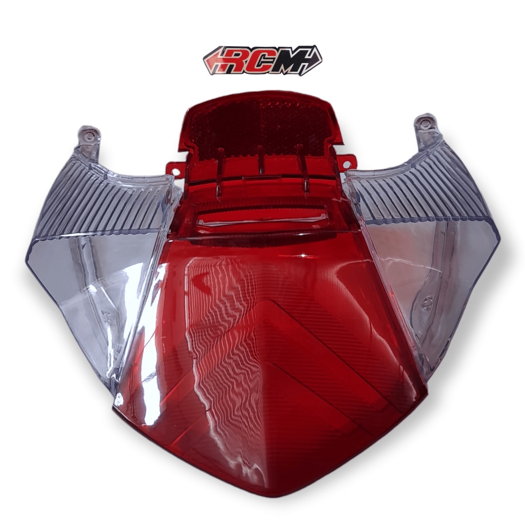 MIKA KACA LENSA STOP LAMP N SEN SEIN RITING RETING BELAKANG HONDA REVO FI F1 INJEKSI INJECTION FIT X FI MERAH PUTIH RED WHITE K03 BEST QUALITY BAHAN TEBAL JAMINAN KUALITAS