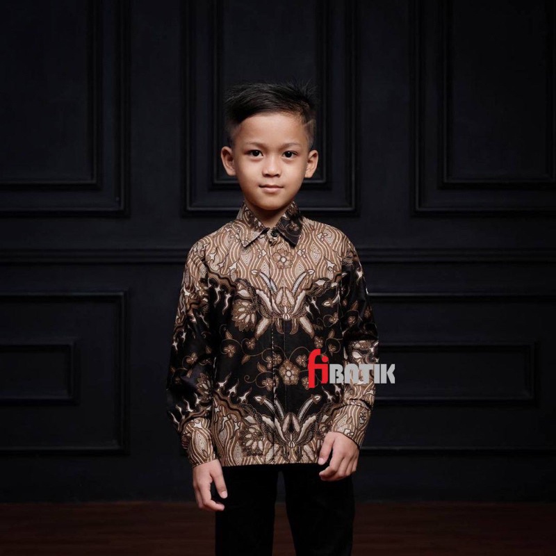 TERBARU KEMEJA BATIK ANAK LAKI-LAKI MODERN / BATIK ANAK LENGAN PANJANG / BATIK ANAK UMUR 2-13 TAHUN butikdian