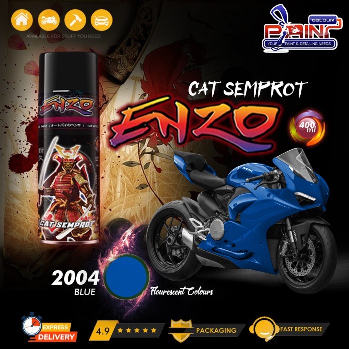 Cat Semprot ENZO 2004 BLUE FLOURESCENT Bukan Samurai/Pylox Enzo