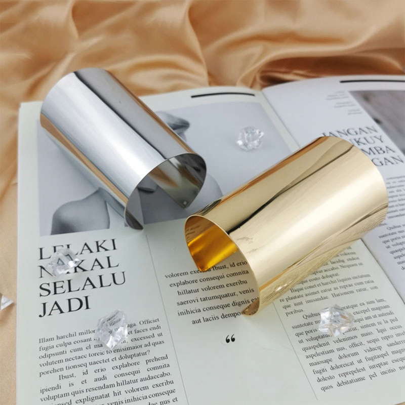 Wanita Buka Lebar Kawat Gelang Emas Pergelangan Tangan Cuff Wrap Bracelet