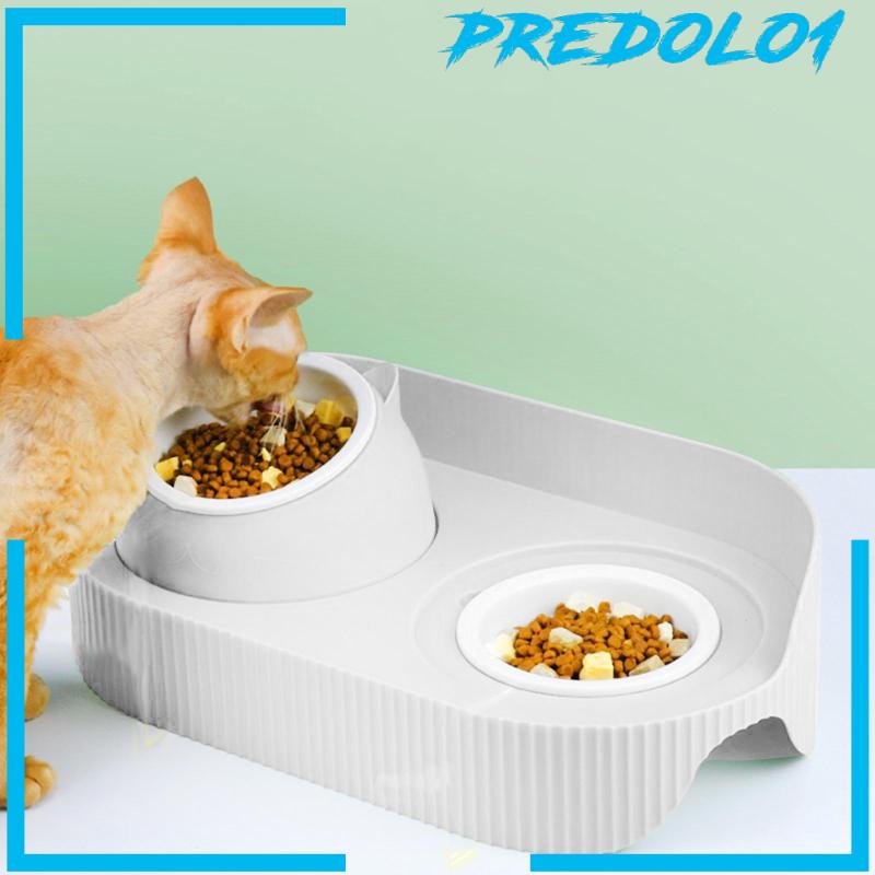 [Predolo1] Elevated Cat Bowl Raised Cat Food Bowl Piring Hewan Peliharaan Untuk Kucing Dan Anjing Kecil