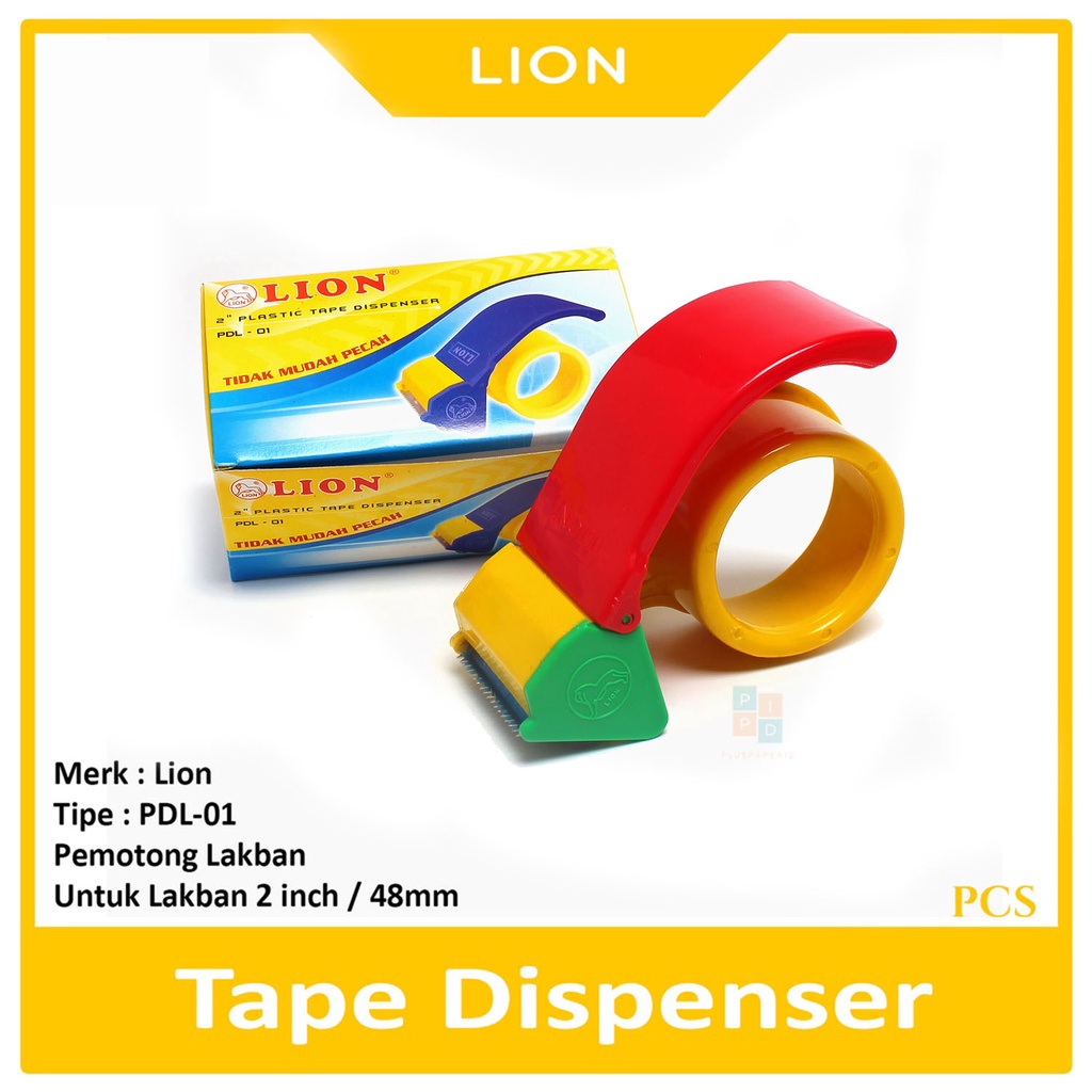 

LION - Tape Dispenser PDL-01 Pemotong Lakban Plastik - Pcs