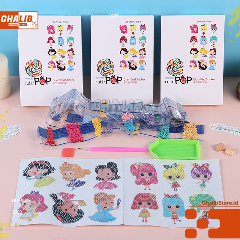 

Sticker Diamond Painting - DIY Diamond Painting Kit 5D Embroidery - Stiker Lukis Diamond Sticker pop Full Drill Round