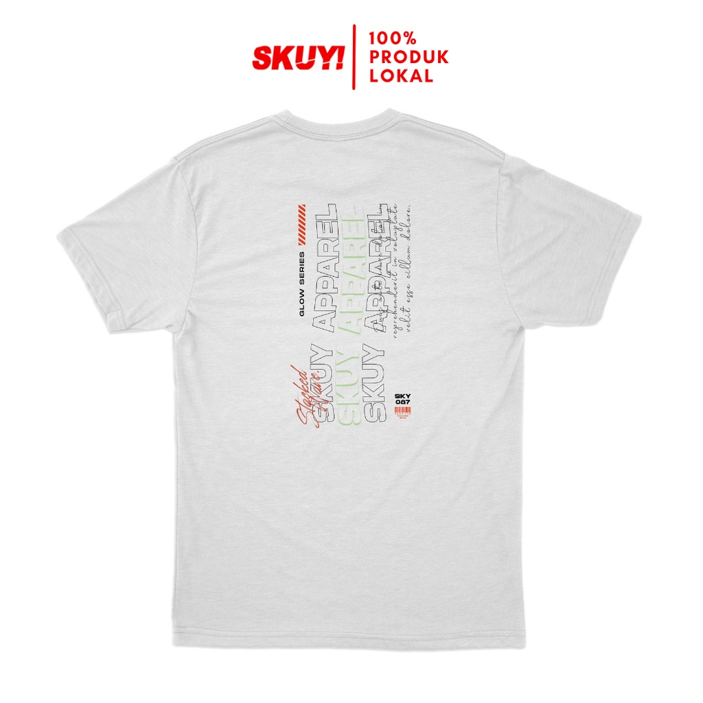 Kaos Skuy Dewasa PutihUnisex | Glow In the Dark SKY87