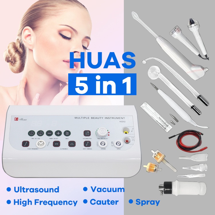 7 in1 Multiple Detox Alat Facial Basic Ultrasonic HF High Frequency Alat Facial Basic Vacum Spray Spot Removal acne Beauty alat Peralatan kecantikan salon kecantikan maju