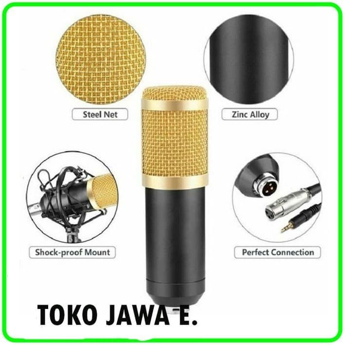 Mikrofon BM-800 Mic Studio Stand Vokal Karaoke KTV for Komputer PC murah