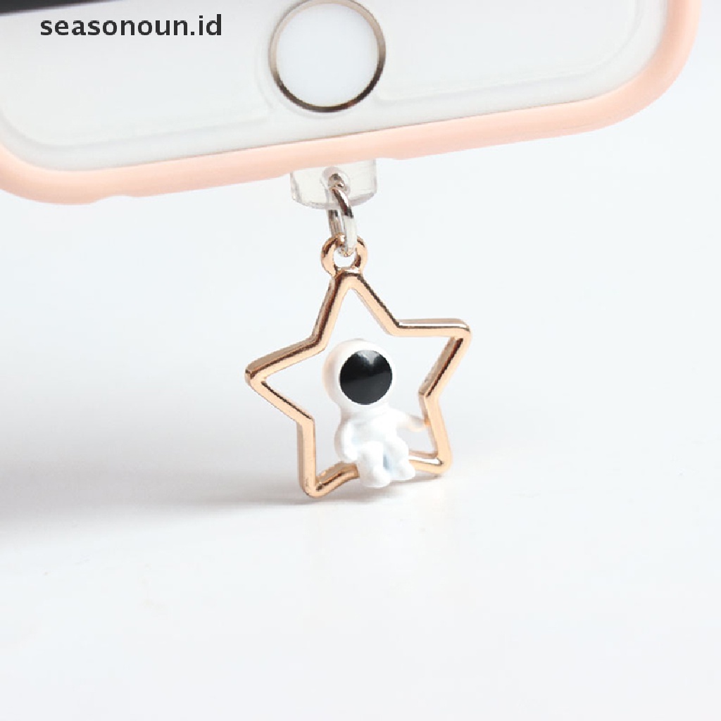 Seasonoun Anti Debu Plug 3.5mm Earphone Jack Plug Pendant Untuk Port Pengisian Petir.