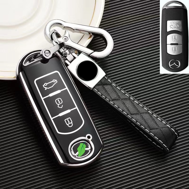 For Mazda Chrome Reflection TPU Car Key Cover Mazda 2 3 6 Axela Atenza CX-5 CX5 CX-7 CX-9 Smart 2/3 key casing case