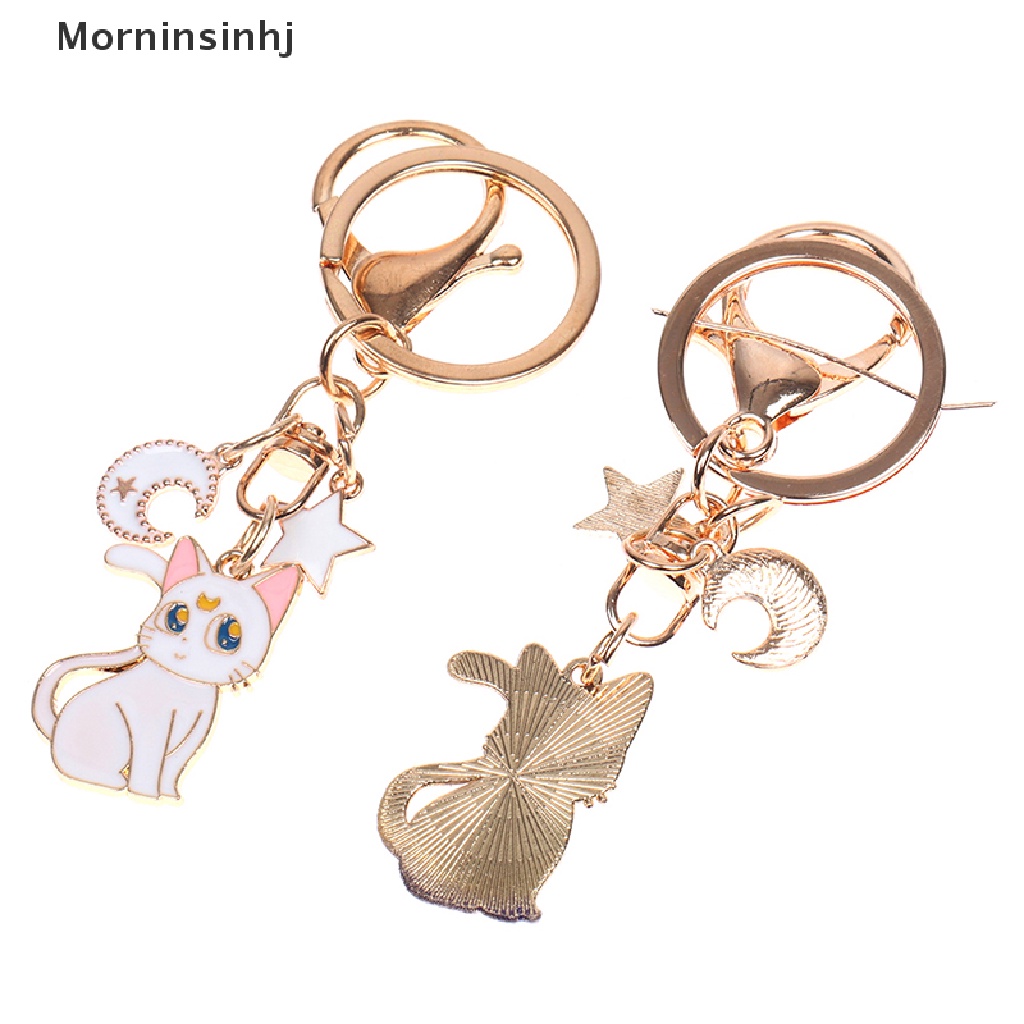 Mornin Star Moon Cat Keychain Gantungan Kunci Kartun Liontin Kunci Gesper Tas Mobil Keyholder id