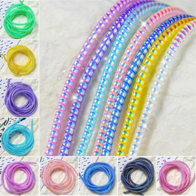 Pelindung Kabel Charger Spiral Kabel 1.4M/Universal Multicolour Wrap Data Line Dekorasi Winder Untuk Ponsel IOS Huawei