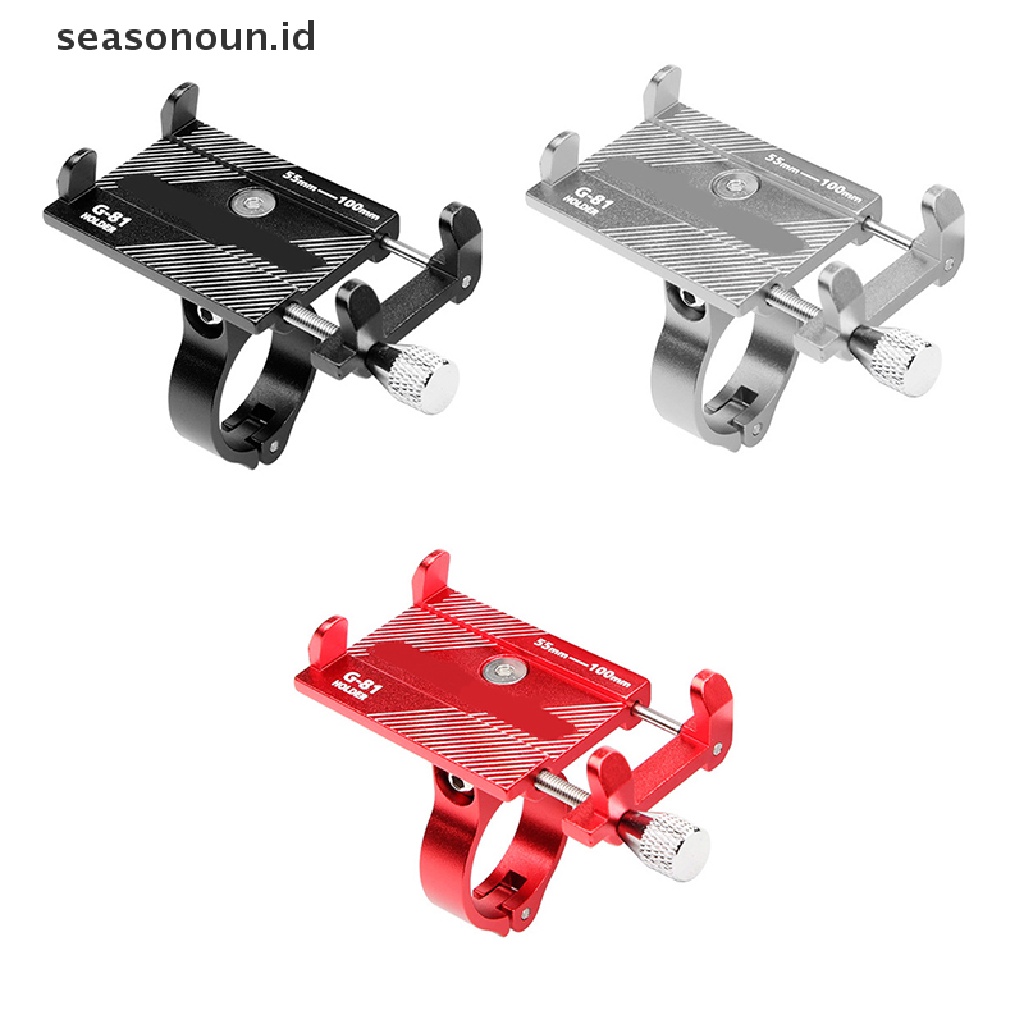 Seasonoun Penahan Ponsel Sepeda Paduan Aluminium Navigasi Universal Phone Holder.