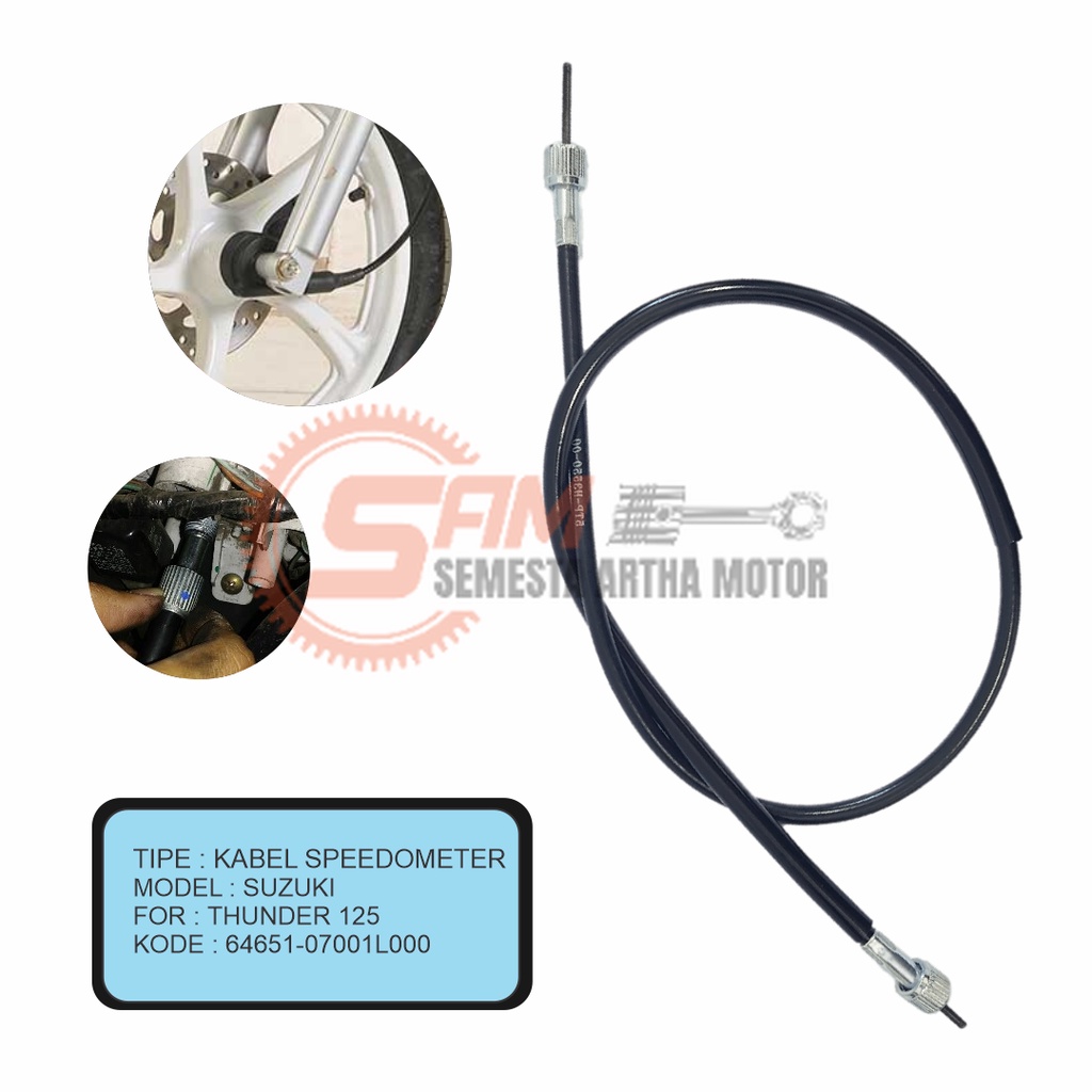 Kabel Speedometer Suzuki Thunder 125 Cable Assy Spido Kawat Kilometer Motor