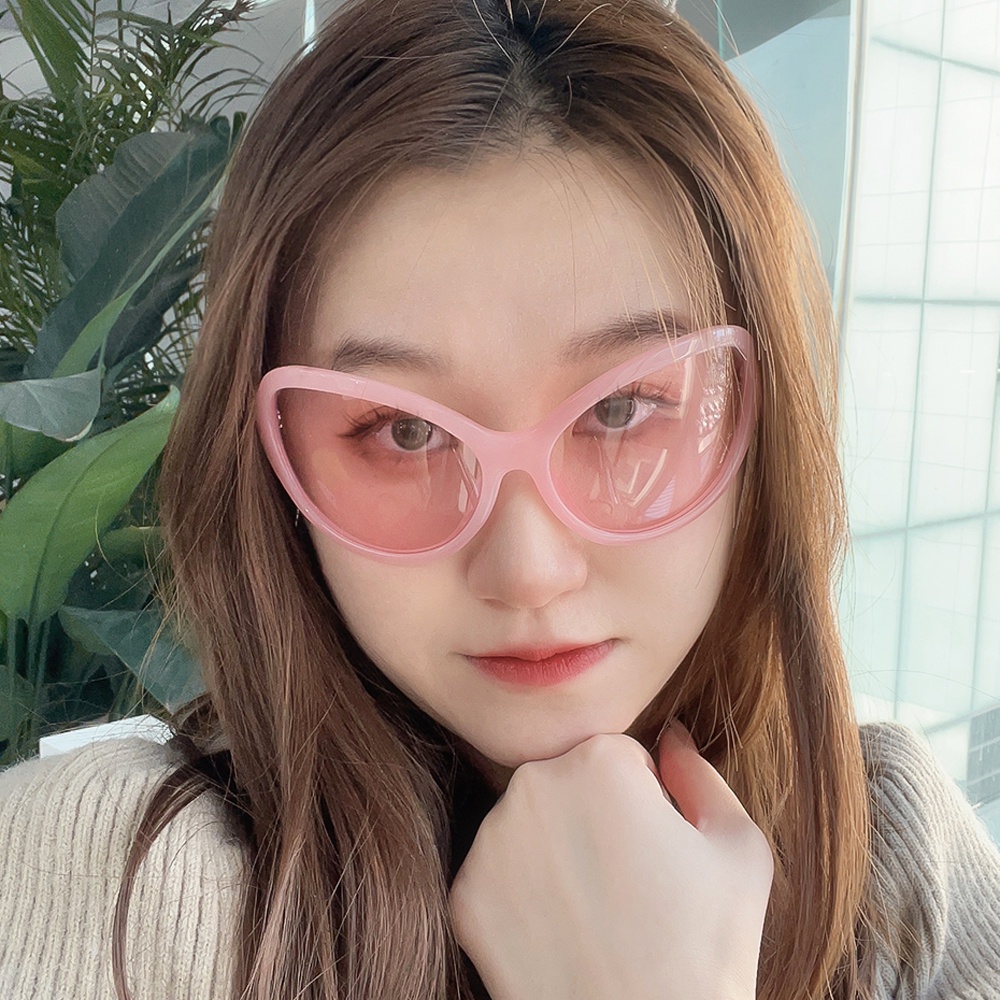 [Hot Sale] Untuk Mengemudi, Perjalanan, Memancing Punk Klasik Kacamata Matahari Wanita Pria Fashion Vintage Sunglasses ound/Rectangle Oversized Oval Perlindungan UV Mata Kucing R