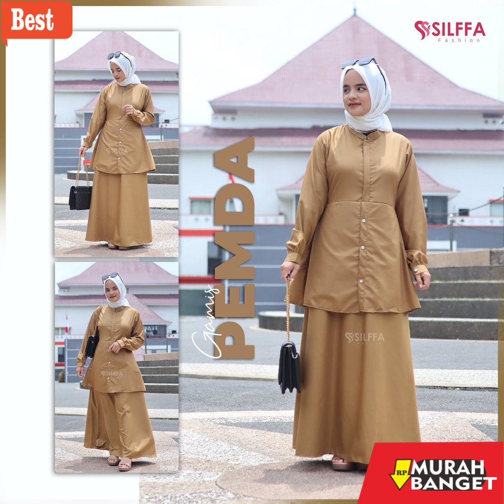 Tren baju lebaran wanita 2023- Pemda Baju Wanita. Gamis  Seragam PNS .Pemda Toyobo Ori