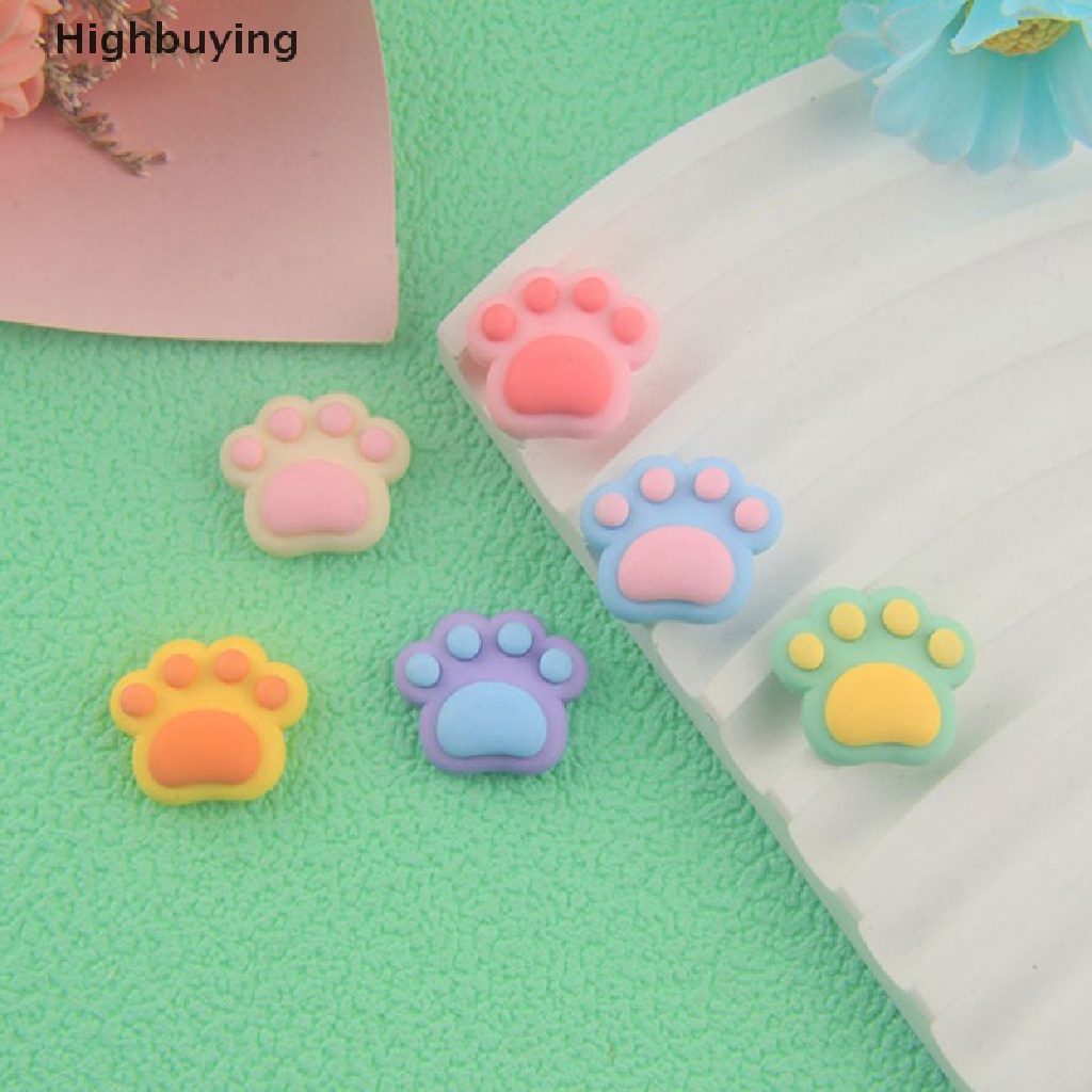 Hbid 10Pcs/lot Warna-Warni Lucu Beruang Paw Flatbacks Resin Cabochon Untuk Rambut Busur DIY Scrapbooking Phone Case Dekorasi Aksesoris Glory