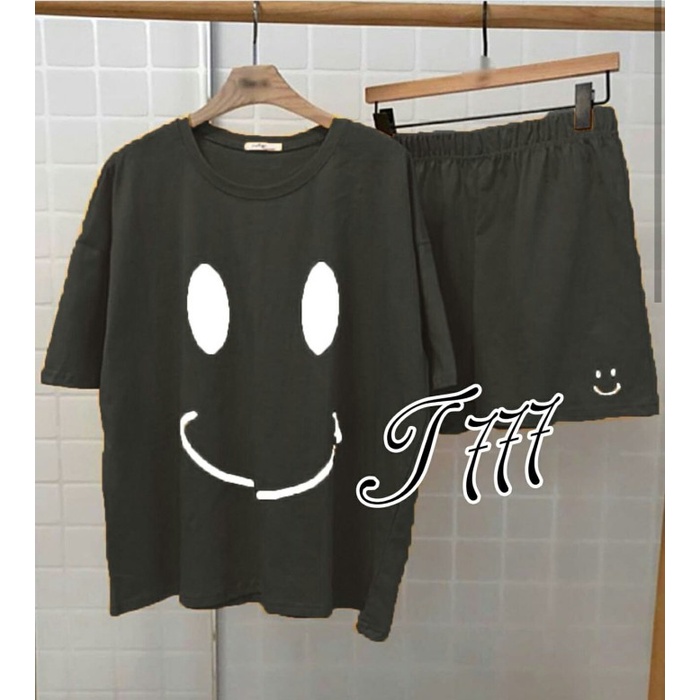 Baju Setelan Wanita Kekinian Size XL Smile Ladies