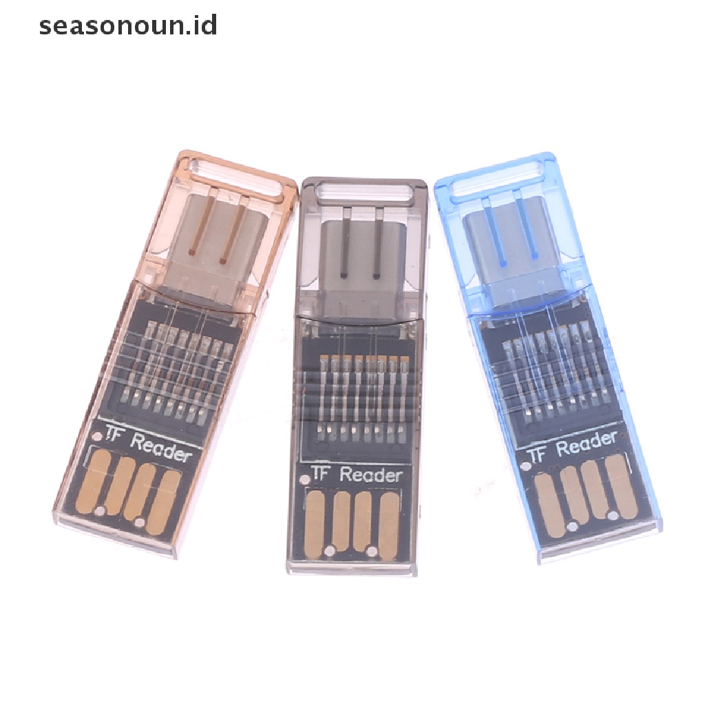 Seasonoun 2in1 Card Reader USB 2.0 &amp; USB Tipe C Ke SD Micro SD TF Card Reader OTG Adapter.