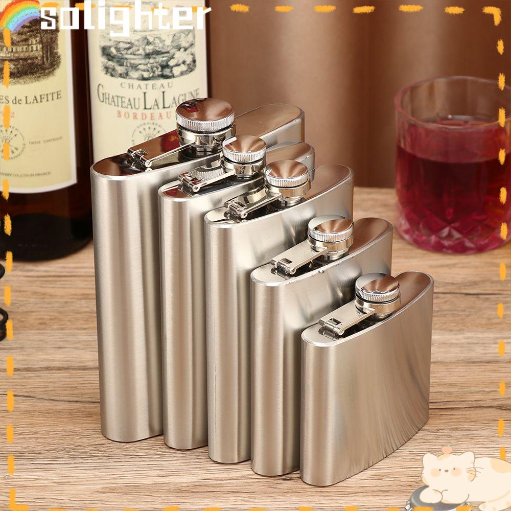 Solighter Hip Flask Botol Minum Anti Bocor Tempat Minum Whiskey