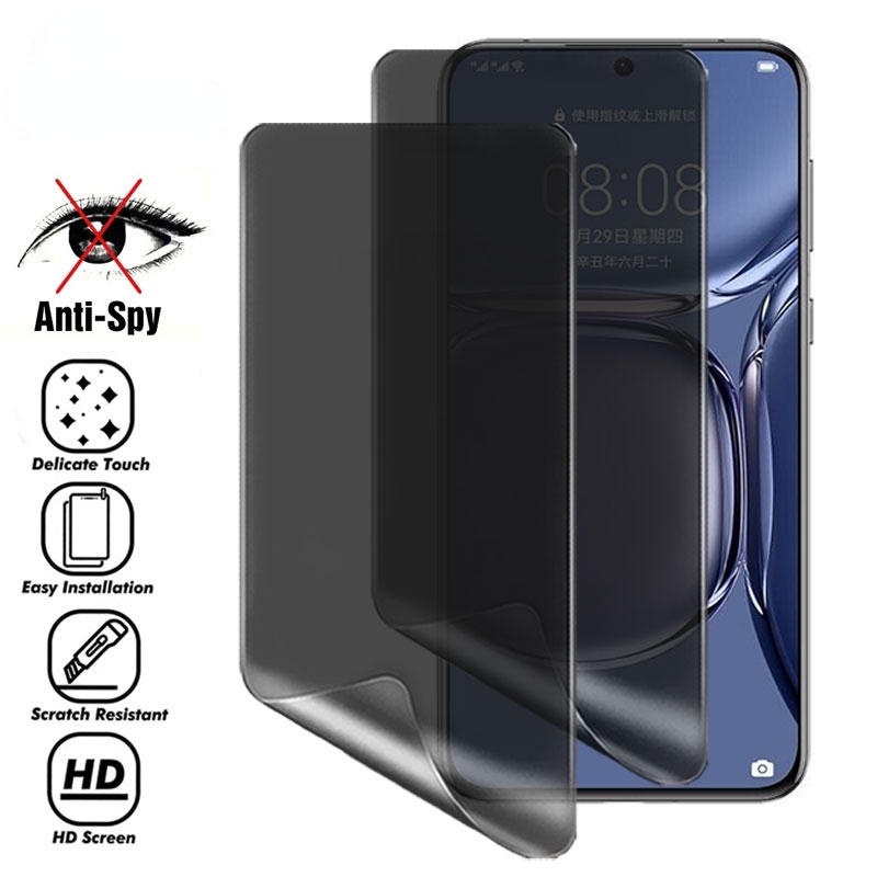 Film Hydrogel Anti Spy Untuk iPhone 14 13 12 11 Pro MAX Plus Mini Pelindung Layar Privasi Film Layar Anti Gores Untuk Iphone7 8 6 6S Plus SE 2022 2020 14Plus 13Mini 12Mini