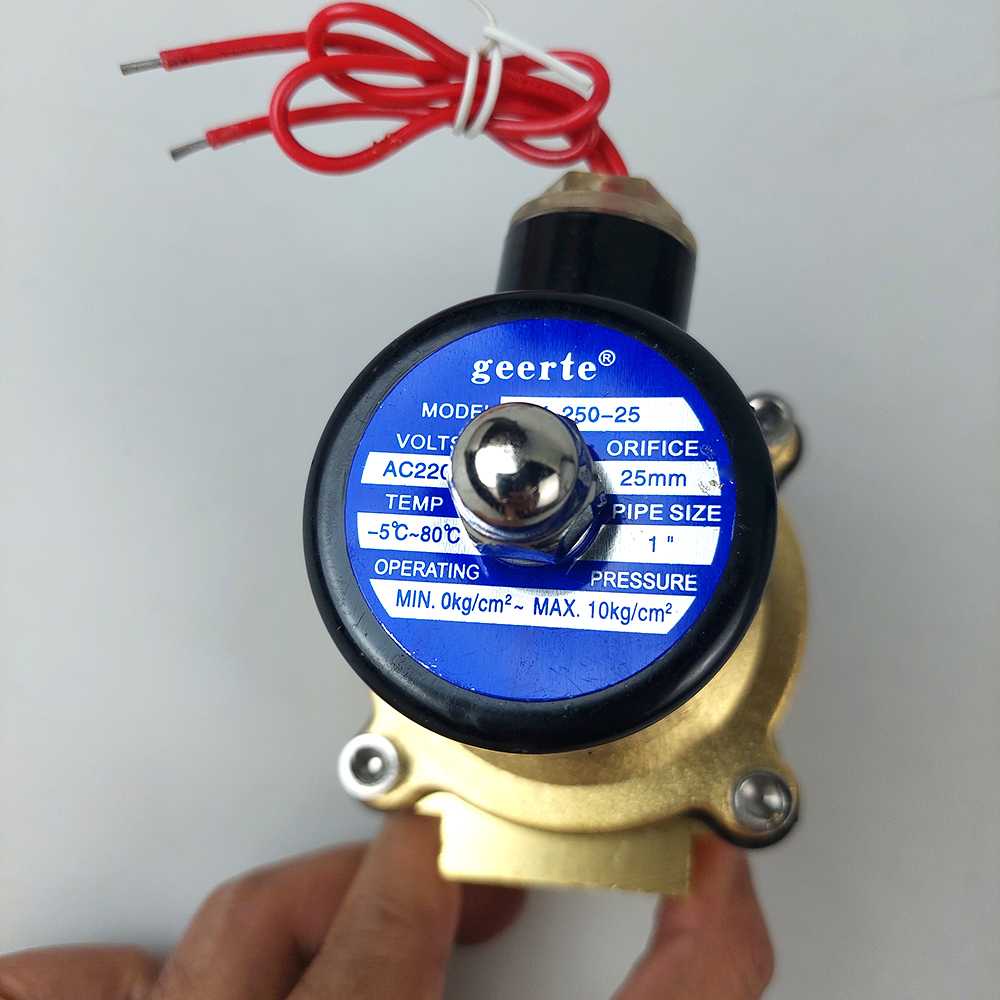 (BISA COD) FTIHSHP Geerte Electric Solenoid Water Valve 220V 1 Inch DN25 - 2W-250-25