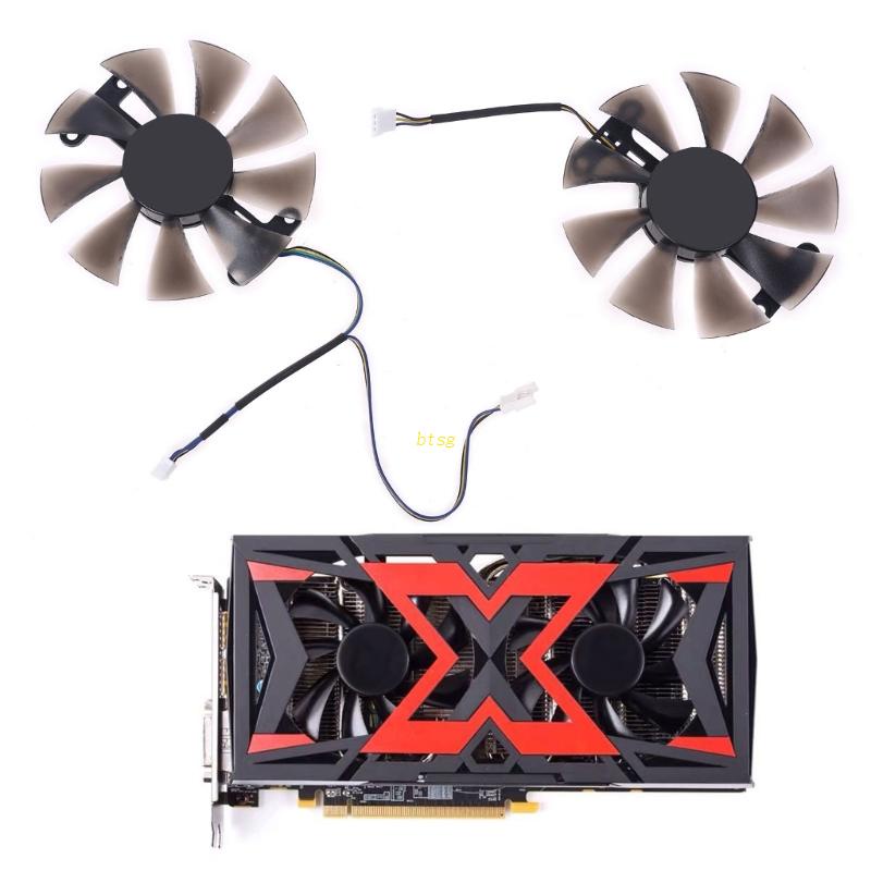 Bt 2x85mm PLD10015B12H 0.55A RX580 RX590 Untuk POWERCOLOR DATALAND Radeon RX 580 590 Kipas Pendingin Kartu Grafis