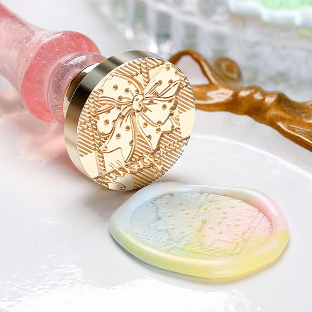 Timekey INS Sealing Wax Stamp Vintage Bunga Lily Tulip Kelinci Lucu Wax Seal Stamps Untuk Undangan Pernikahan Scrapbook Amplop Sealing A2P8