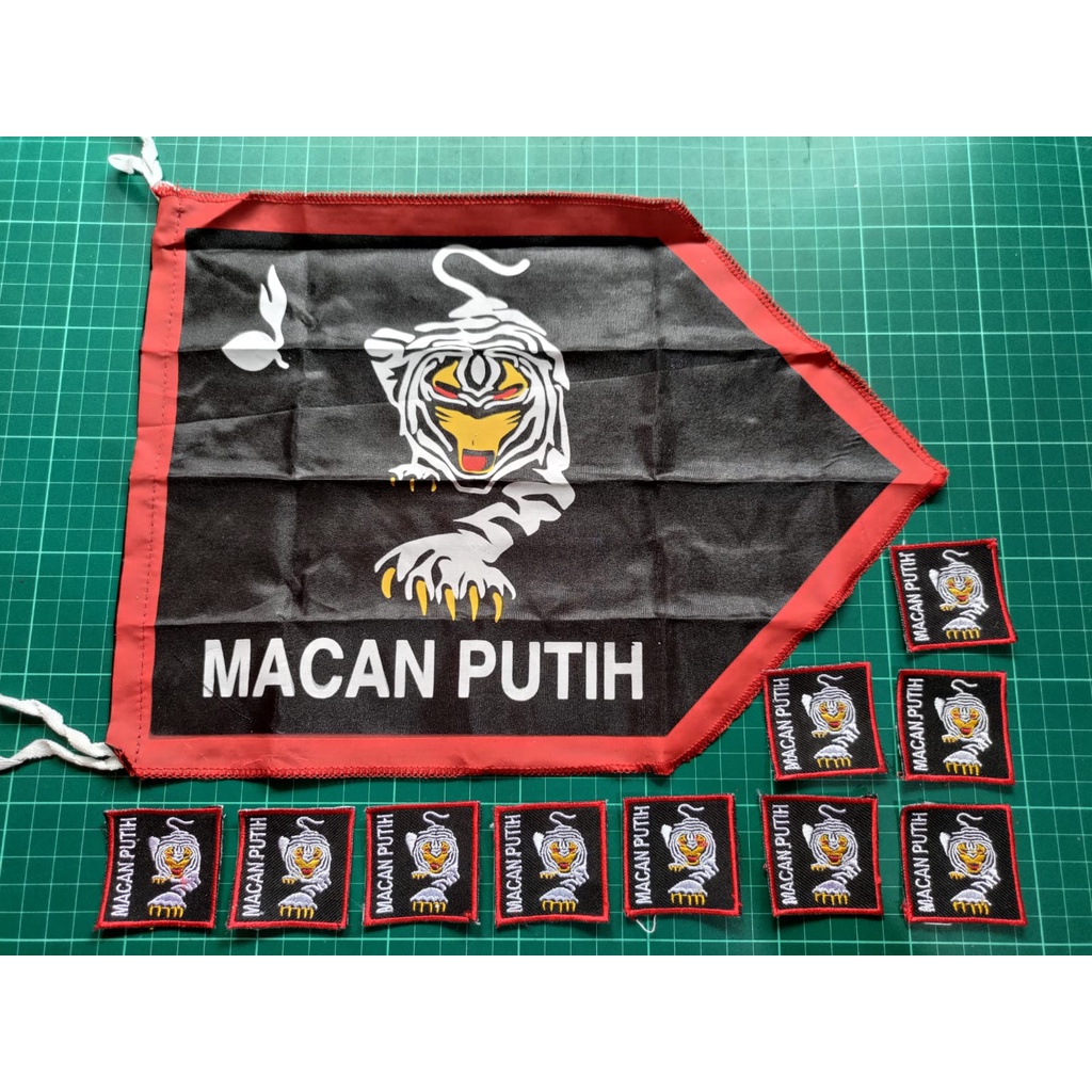 TANDA REGU MACAN PUTIH SET BENDERA PENGGALANG PUTRA PRAMUKA