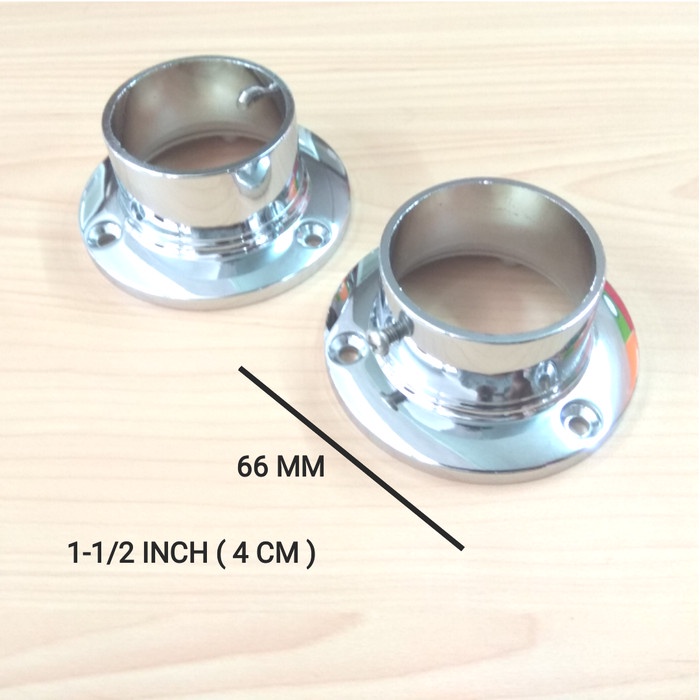 Bracket Topi 1-1/2 Inch / Dop Pipa Stainless 1,5" / Gantungan Baju