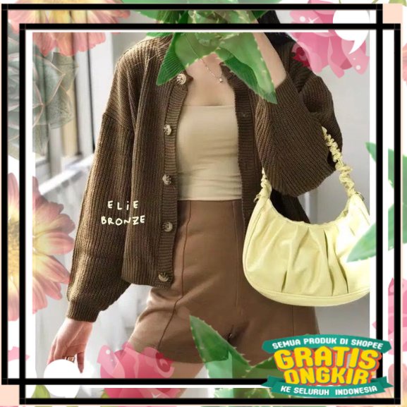 Maya Cardigan Rajut / Kardigan Rajut Kancing Depan / pastel