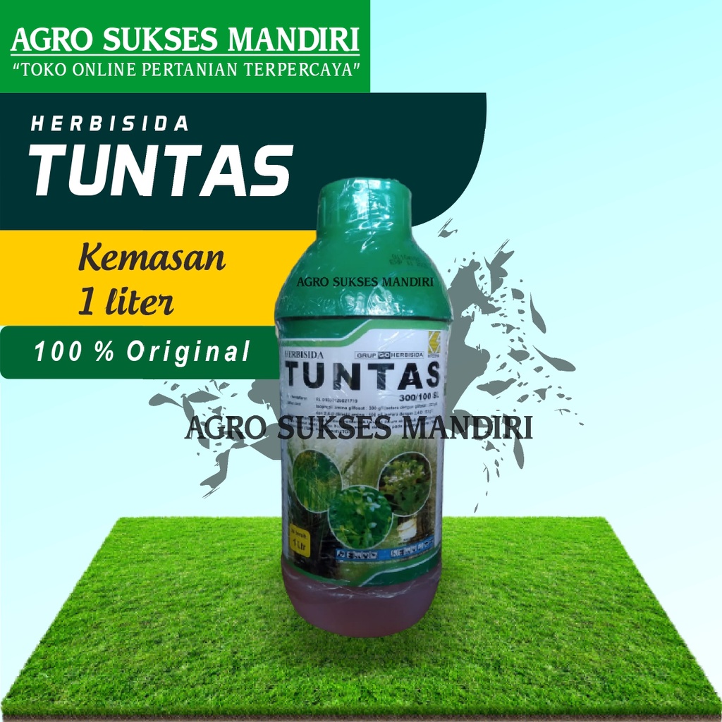 Tuntas 300/100SL Herbisida Pembasmi Rumput Liar Sampai Mati Permanen 1 liter/Herbisida Tuntas 300/10