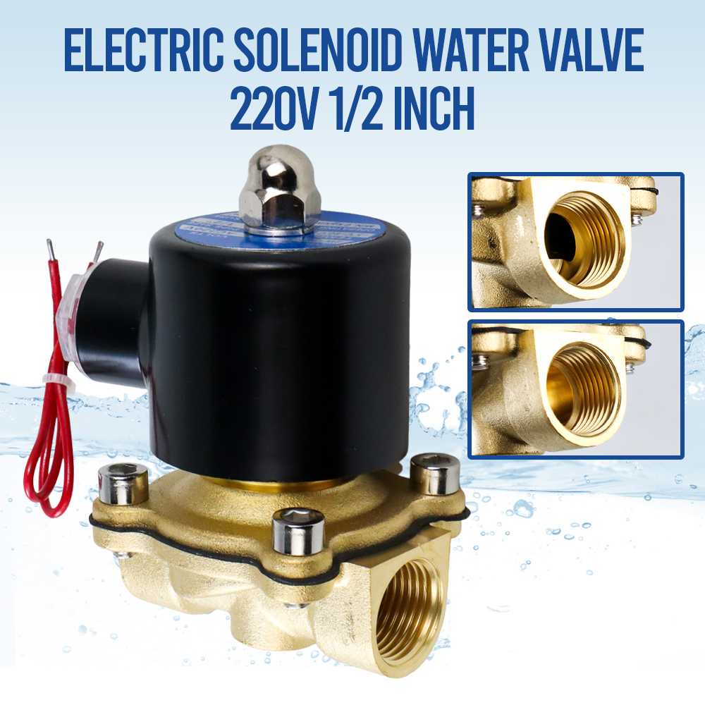 (BISA COD) FTIHSHP Geerte Electric Solenoid Water Valve 220V 1/2 Inch - 2W-160-15