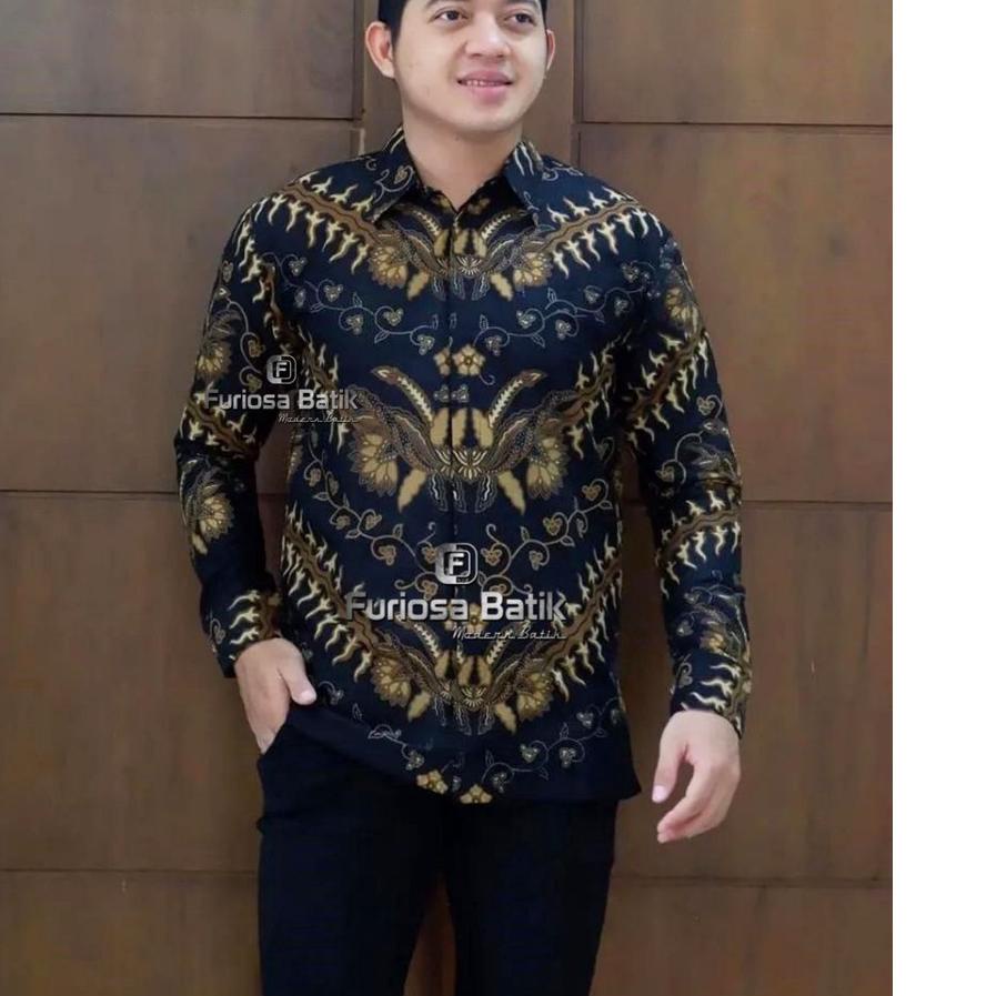 Furiosa Batik Kemeja Batik Pria Modern Lengan Panjang Casual Modis Slim Fit Trendy Masa Kini OL 162 butikdian