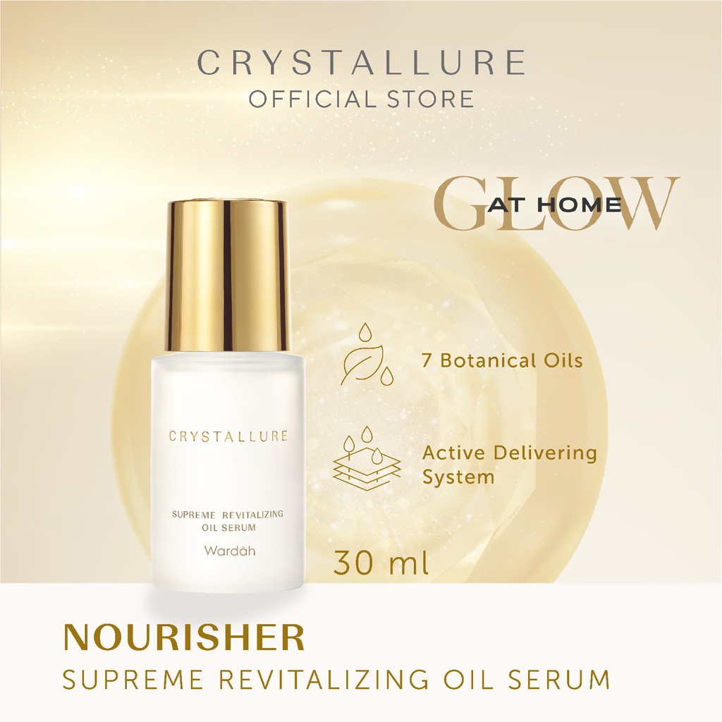 Crystallure by Wardah Supreme Revitalizing Oil Serum 30 ml - Pelembab Wajah Mengandung 7 botanical oil