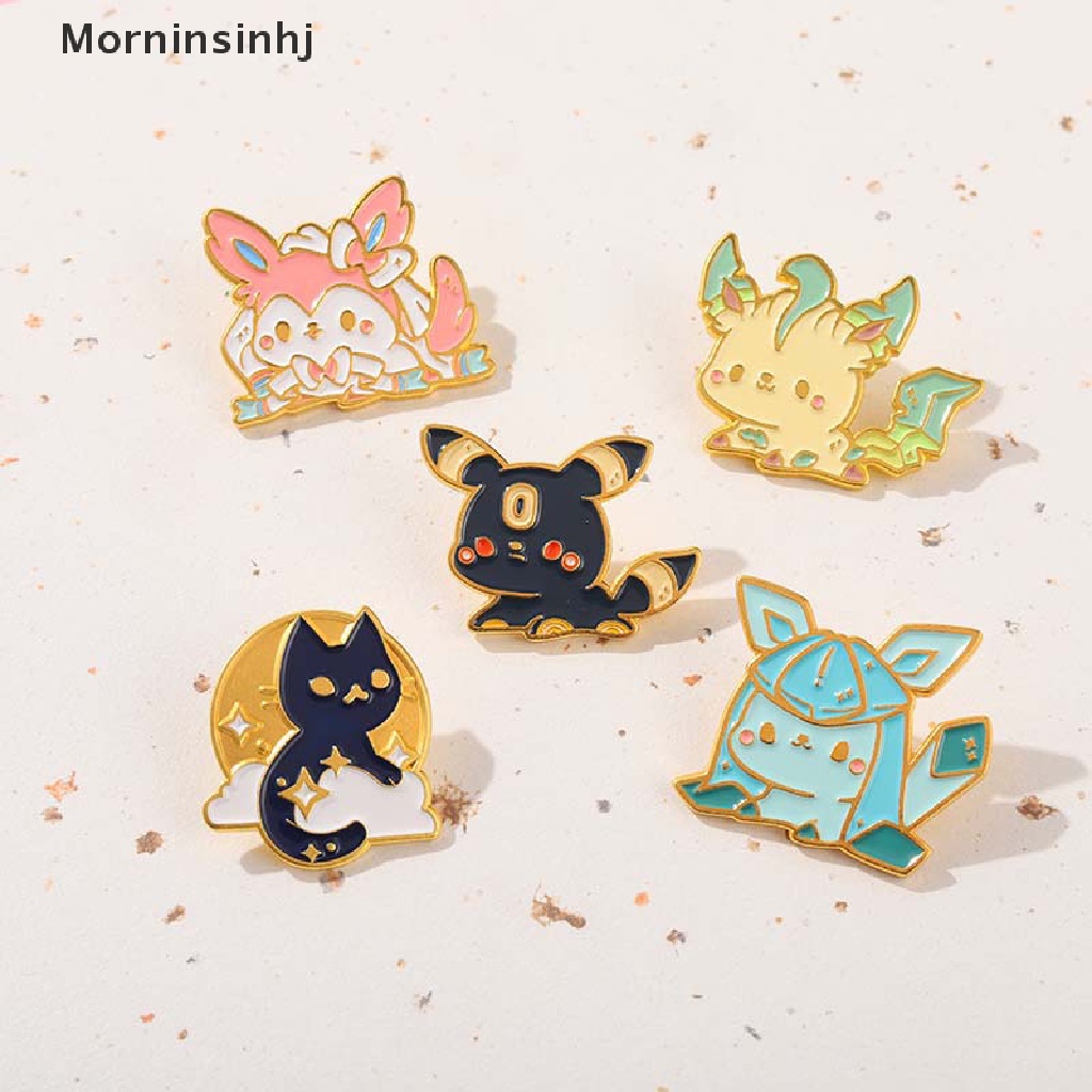 Mornin Kreatif Kartun Lucu Pikachu Kucing monster Kecil Menetes Minyak Paduan Bros id