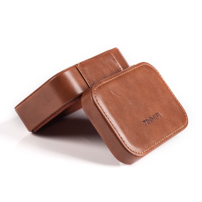 TinHiFi Earphone Leather Case Wadah Headset Premium TIN HiFi