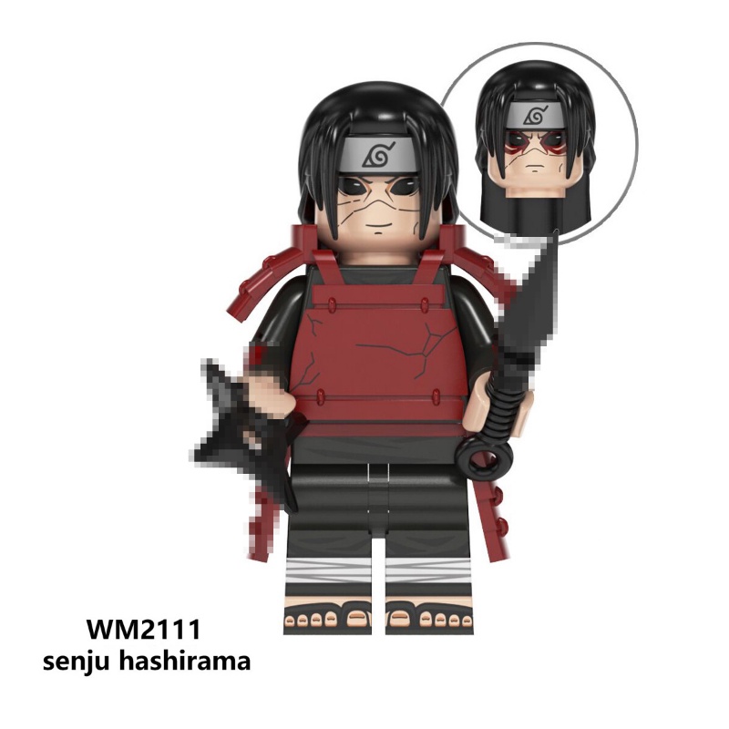 Naruto Series Uzumaki Naruto, Orochimaru, Reincarnation Kotor, Kolom Tangan Seribu, Mainan Blok Bangunan Angka Mini