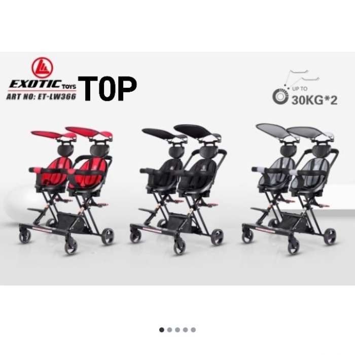 DISKON SHOPEE/ Magic Stroller Exotic LW 366 Twin / Kembar